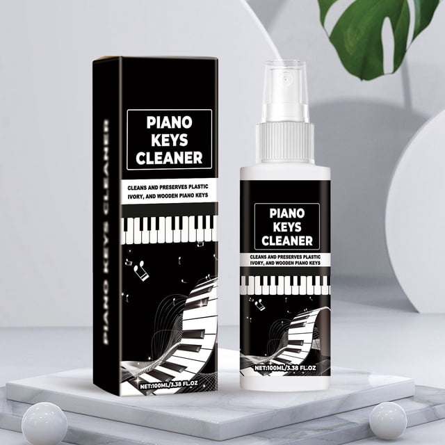 Eoozwa 100ml Piano Keyboard Cleaning Spray, Mild Stain Remover for Piano Keys Electronic Musical Instruments, Safe Gentle Cleaner Protection Spray for Delicate Surfaces Maintenance