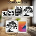 thumbnail image 2 of 4Pcs Cherry Blossom Trees Stencil Set Japanese Temples Painting Stencils 11.8×11.8/11.7×8.3inch Reusable Drawing Template with Paint Brush, 2 of 8