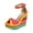 Orange, variant on FAKKDUK Sandals Women Rubber, Sandals for Women Buckle Ankle Strap Womens Open Toe Sandals Women Dressy Summer Casual Sandals Platform Shoes for Outdoor Melarey High Heel Wedge Sandals, 7.5&Orange