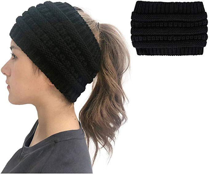 Knit Winter Earwarmer Ear Warmer Messy Bun Hat Headband For Winter Knit Messy Bun Ear Warmer Warm Turban Headband Twist Headband