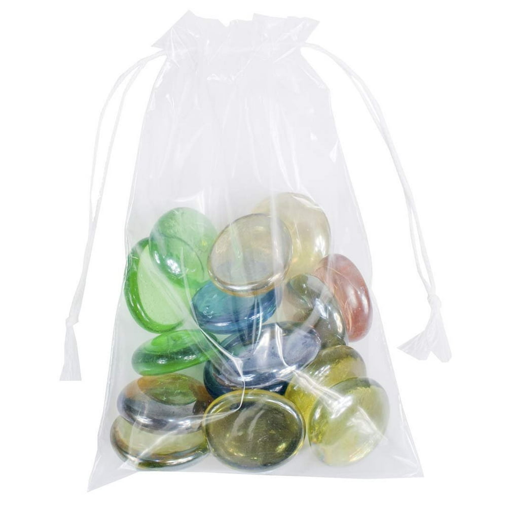 Pack of 1000 Clear Drawstring Bags 4 x 6. Double Cotton Drawstrings