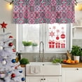 thumbnail image 5 of 2 Pack Valances for Window, Vintage Middle Century Short Curtains for Kitchen Bedroom Living Room, Abstract Bohemia Style Aztec Pink Rod Pocket Small Window Treatment Valance Drapes 54 x 18 Inch, 5 of 8