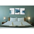 thumbnail image 5 of Blue Abstract Wall Art Decor Modern Canvas Painting 3 Pieces Stretched and Framed Gold Fluid Pictures HD Artwork Canvas Print Wall Art for Living Room Bedroom Bathroom Home Wall Decor 12"x16"x3, 5 of 6