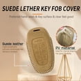 thumbnail image 5 of Key Fob Cover Compatible with Hyundai Ioniq 5 2022-2024 8-Button Handmade Leather Car Key Case with Key Fob Strap Protective Key Housing Keychain Case Holder Protector,Dark Grey,Black, 5 of 8