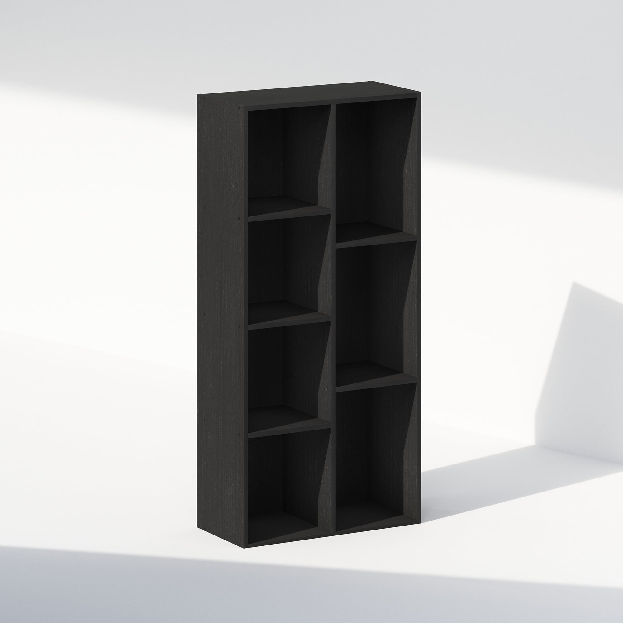 Furinno Reed 7-Cube Open Shelf Multipurpose Closet & Clothing Storage, Storage Organizer, Blackwood