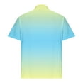 thumbnail image 5 of Vetsdori Shirts for Men Polo Short Sleeve Pull-On Gradient Print Collared Office Outdoor Mint Green Mens T-Shirts Travel, 5 of 6