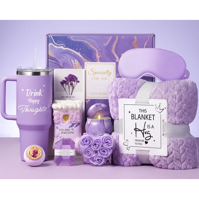 Cestas de regalo de spa, regalos de cumpleaños de Aener para mujer con manta