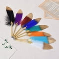 thumbnail image 4 of Quill Pen Durable Elegant Smooth Ink Flow Comfortable Writing Feather Ballpoint Pen for Home Office School, 4 of 8