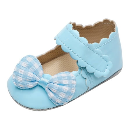 

JDEFEG New Breathable Warm Baby Shoes Girls Single Shoes Ruffles Bowknot First Walkers Shoes Toddler Sandals Princess Shoes 18 24 Month Toddler Shoes Light Blue 11