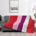 thumbnail image 5 of Horizontal Flannel Blanket Is Light Warm Soft Anti-Pilling Anti-Wrinkle Anti-Allergy And No Hair Loss For Bed And Sofa Camping Travel Purplish Red Stripe_82927_4, 5 of 8