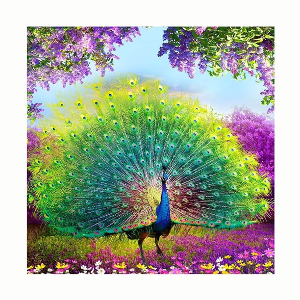 Xihbxyly Kit de Pintura de Bordado 5D, Arte con Diamantes de Imitación, Juego de Cuentas de Colores, Manualidades Creativas, Decoración Del Hogar, Relajación Artística, Lienzo de 40 X 40 Cm, Incluye