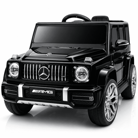 Electric Licensed Mercedes-Benz G63 Car for Kids, 12V Ride on Truck Toy w/Parent Remote Control, Kids' Electric Vehicles, Age 3-8, Max 3MPH, Black