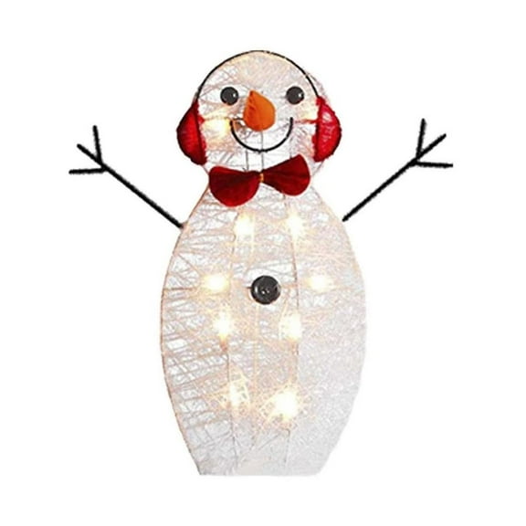 Lighted Christmas Snowman Outdoor Decorations, Waterproof Luminous Snowman Family Yard Decor with LED Lights, Holiday Garden Lawn Patio Ornament for Christmas Winter Party