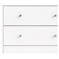 2 Piece Modern Wood Dresser and Nightstand Bedroom Set in White