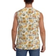 thumbnail image 4 of Goofa Hippie Bee Honeycomb Printed Men's Sleeveless T-Shirt - Athletic Gym Workout Tank Top for Men - Moisture-Wicking, UPF 30+ Quick-Dry Muscle Tee-3X-Large, 4 of 8