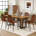 thumbnail image 2 of Wood Dining Table Set for 4,67" Dining Room Table Set,Rectangle Wood Dinner Tables Set with 4 Thick Cushion Upholstered Chairs,Kitchen Tables and Chairs Sets for 4 Easy Assembly, 2 of 7