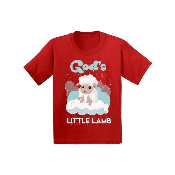 Awkward Styles God's Little Lamb Infant Shirt Cute Baptism Gifts Kids Religious Tshirts Christian Shirts for Boys Christian Shirts for Girls Gifts for God Lover Religious Holiday God T shirt for Kids