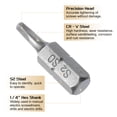 thumbnail image 4 of Uxcell 10pcs 1/4" Hex Shank SQ0 Head 1" Length S2 Square Head Screwdriver Bit, 4 of 6