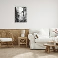 thumbnail image 3 of Forest Light Shining Through Tall Trees Landscape Photography Gray Framed Giclee Art, 24 x 30, 3 of 7
