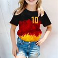 2DXuixsh Girls Clothes Girls Tops Germany Fans Team Print T Shirt Tie