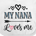 thumbnail image 4 of Inktastic My Nana Grandma Loves Me Girls Girls Baby Bib, 4 of 4