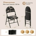 thumbnail image 3 of Costway 10 PCS Folding Padded Party Chairs with Metal Frame PVC Leather Stackable Chairs, 3 of 8