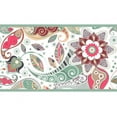 thumbnail image 2 of IBA Indianbeautifulart White Floral & Paisley Velvet&nbsp;Trim&nbsp;Fabric Sewing Fabric Lace Dressmaking Printed Sewing Lace 9 Yards 3 Inches, 2 of 2