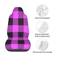 thumbnail image 5 of JUNZAN Purple Black Buffalo Plaid Pattern Seat Covers,Universal Fit Sedans,Cars,Vans,SUV,Truck, 5 of 6