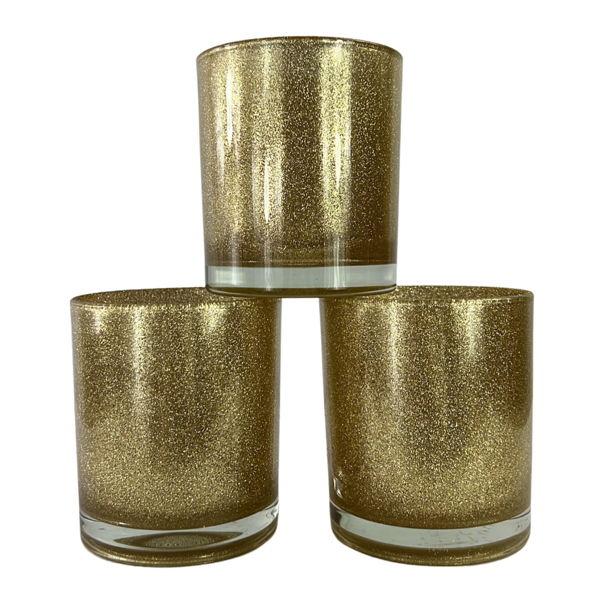 14 oz. Havana Glitter Gold Empty Candle making Jar candle vessels for DIY candle-making projects (Box of 36) FREE SHIPPING