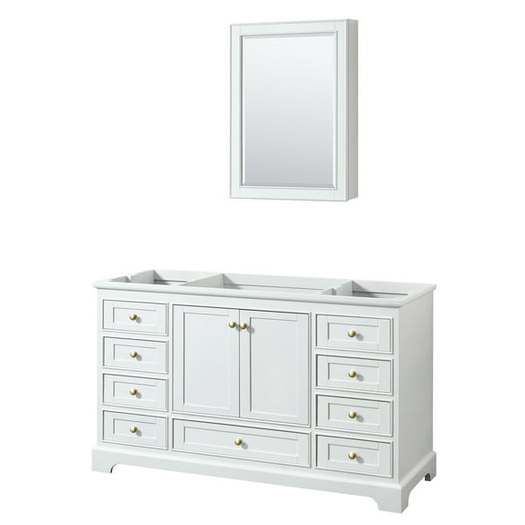 Wyndham Collection Wcs202060scxsxxmed Deborah 59-1/4" Free Standing Single Wood Vanity