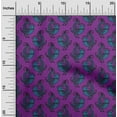 thumbnail image 1 of oneOone Silk Tabby Purple Fabric Bird Block Dress Material Fabric Print Fabric By The Yard 42 Inch Wide, 1 of 4
