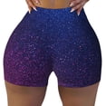 thumbnail image 2 of Logiee Neon Glitter Print Women's Biker Shorts,Workout Gym Shorts,Scrunch Shorts,Tummy Control Hidden Scrunch Running Yoga Shorts-, 2 of 8