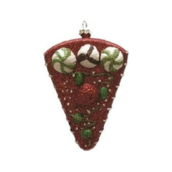 Northlight 5" Red and Green Shatterproof Strawberry Cake Slice Christmas Ornament