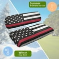 thumbnail image 5 of Uorisanigo Golf Cart Seat Breathable Seat Cushion Front Sets Elastic Golf Cart Seat Covers Club Car American Honoring Firefighter Flag Fit for EZGO/Yamaha/Club Car and More Golf Carts, 5 of 7