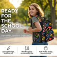 thumbnail image 2 of DISNIMO Boys Backpack, Dinosaur Print 3Pcs School Backpack Set with Lunch Bag & Pencil Case, 17 Inch Lightweight School Bag Travel Bookbag Daypack-, 2 of 7