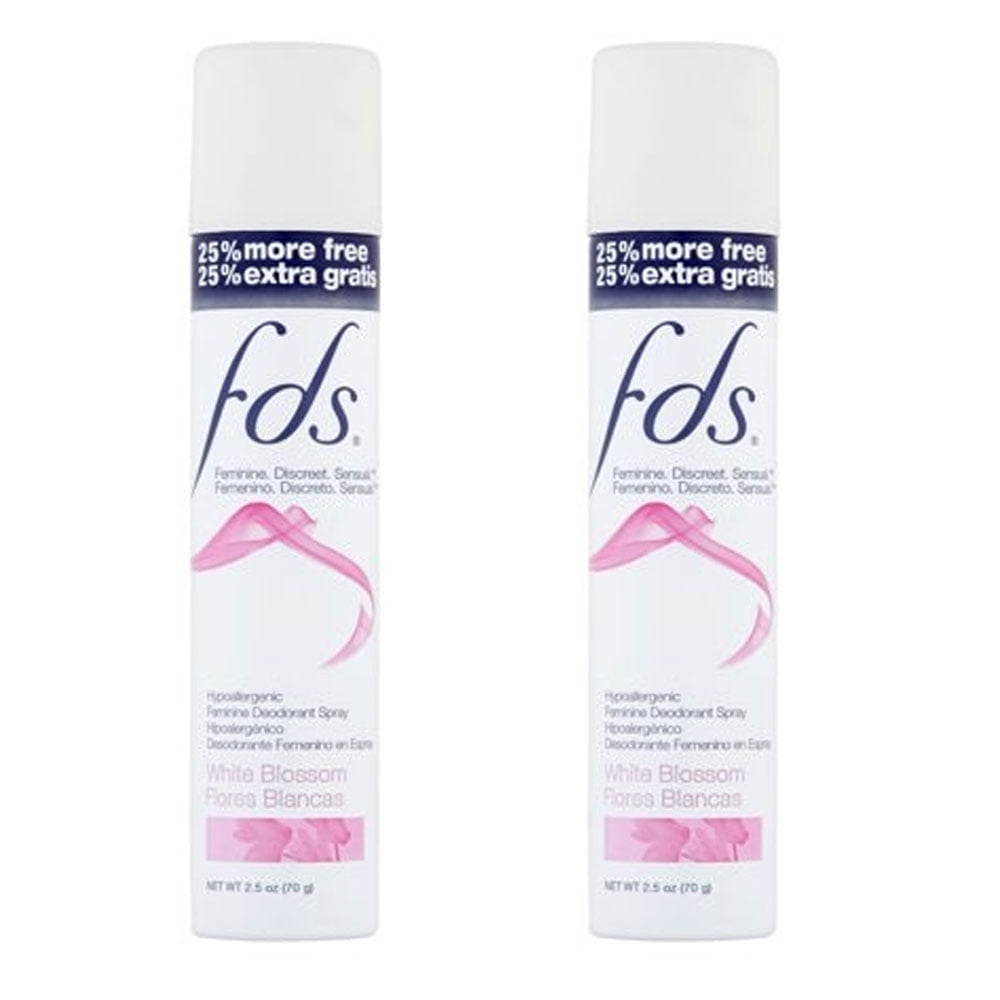 (2 Pack) FDS Feminine Spray White 2.50 Ounces