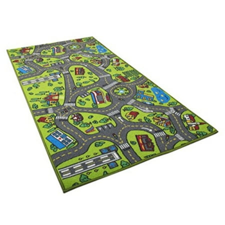 City Play Carpet Kids Carpet Playmat Rug City Life Great For Playing With Cars and Toys - Play, Learn and Have Fun Safely - Kids Biy, Children Educational Road Traffic Play Mat, For Bedroom Play Room Game Safe Area ()