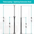 thumbnail image 7 of IHOMEPARK Black Patio Sliding Door Security Bar for Home Apartment, 19 to 52 Inch Adjustable, 2 in 1 Door Stoppers Barricade Security Bar (2 Packs), 7 of 7