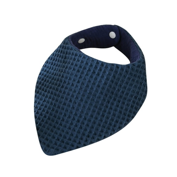 Zwiiyzr Baby Bandana Cotton Drooling Bibs Soft Infant Bib Adjustable Snaps Saliva Towels for Toddler 0-36 Months Navy