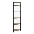 thumbnail image 5 of Furniture of America Talian 5-Tier Corner Bookcase, Sand Black, 5 of 6