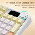 thumbnail image 5 of ITIGOITIE 104-Key RGB Mechanical Keyboard with 1.14" Smart Screen & Knob, Tri-Mode Wireless/Wired Connection, Hot-Swappable, Full-Size Layout - yellow, 5 of 10