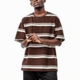 thumbnail image 2 of Sngxgn Mens Crew Neck Regular T-Shirts Short Sleeve Lightweight Tees (Brown,XL), 2 of 4