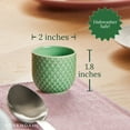 thumbnail image 4 of DANMARK LYNGBY Porcelain Egg Cup - Ceramic Holder for Soft Boiled Eggs - Decorative Breakfast Server - Cute & Colorful Egg Cups for Kids & Adults - Ideal Gift for Breakfast Lovers (Green), 4 of 7