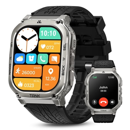 AMAZTIM M3 Rugged Smart Watch for Men,70 Days Long Battery Life, 100M Waterproof for Android iPhone