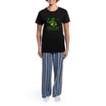 thumbnail image 4 of CafePress - IRISH DOWN TO MY TOES Women's Dark Pajamas - Women's Short Sleeve Print T-Shirt and Pants Dark Cotton Pajama Set, 4 of 7