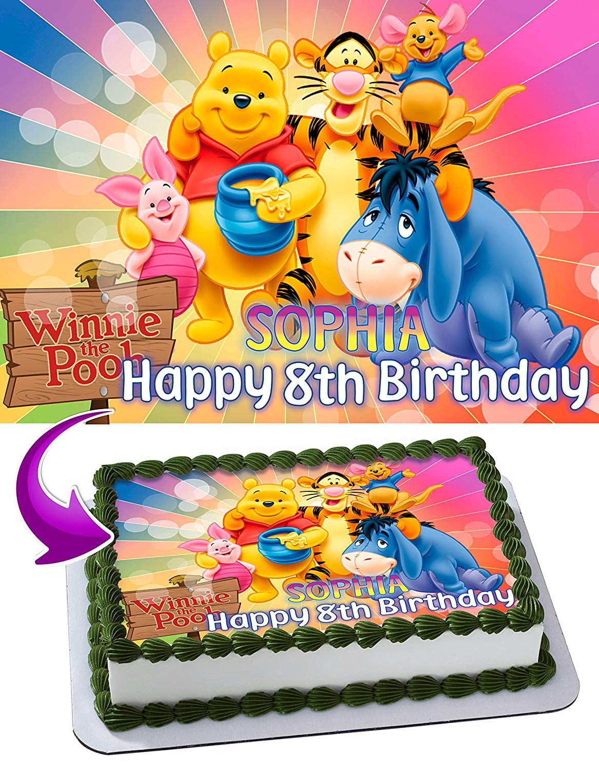 winnie the pooh cake topper figures