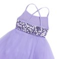 thumbnail image 5 of Nyeemya Kids Girls Ballet Dress Figure Ice Skating Costume Dance Leotards Sequins Asymmetric Tutu Dresses Purple 2-3, 5 of 7