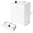 thumbnail image 6 of SESSLIFE 3 Drawer Nightstand, White Night Stand with Gold Handles, Wood Bedside Table Storage Cabinet, Multi-Scene Furniture for Bedroom, Living Room, 6 of 8
