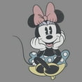 thumbnail image 2 of Juniors Mickey & Friends Distressed Minnie Mouse Sitting Cowl Neck Sweatshirt, 2 of 4
