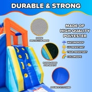 Sportspower Big Wave II Inflatable Water Slide with Climbing Wall & Splash Pool, Kids Backyard Water Park with Blower, Outdoor Ages 3–8